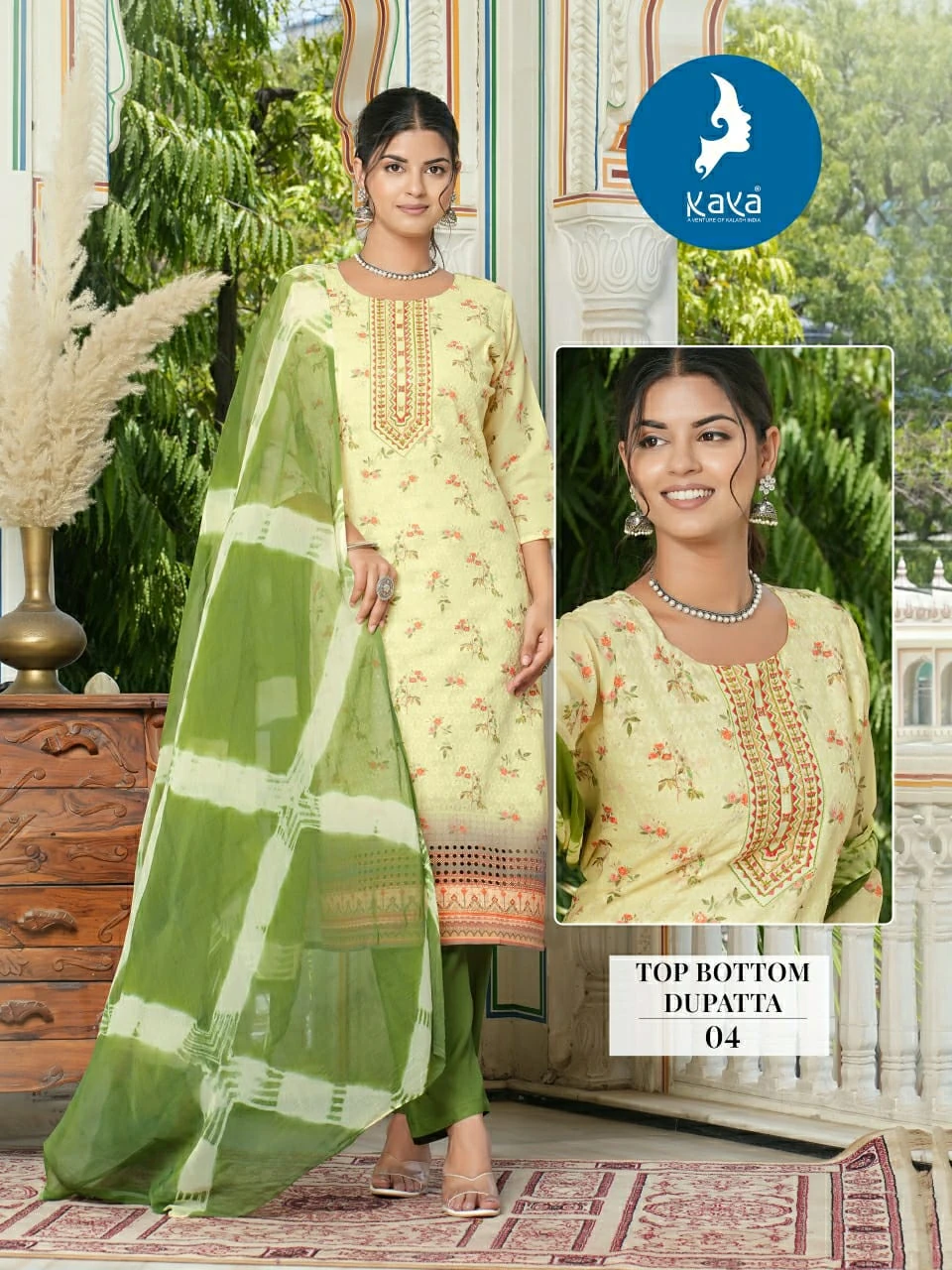 Kaya Leaf Line Cotton Chicken Digital Print Wholesale Readymade Salwar Suit Catalog — Wholesale Readymade Suit, Kaya wholesale from Surat - Gallery Image 8